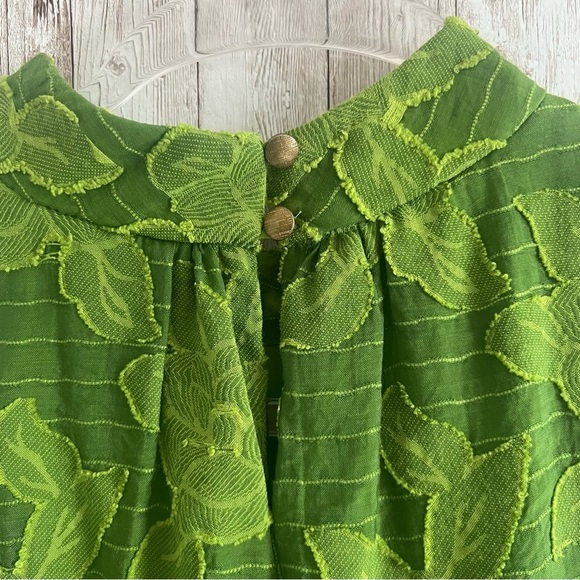 Maeve Green Sleeveless Green Lace Blouse - Picture 3 of 4